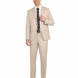 Light Tan Sharkskin 2 Button Suit - view 2