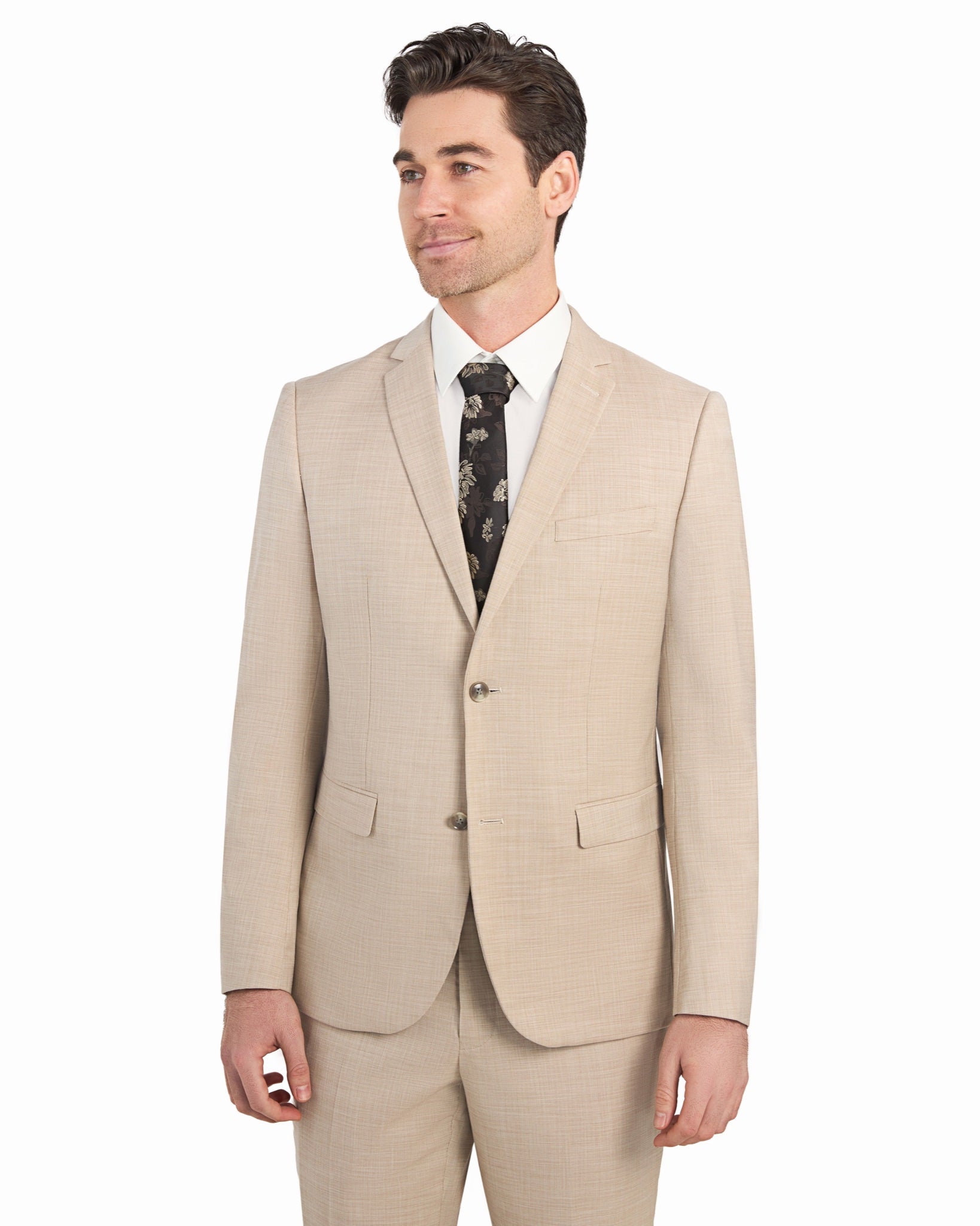 Light Tan Sharkskin 2 Button Suit - view 5