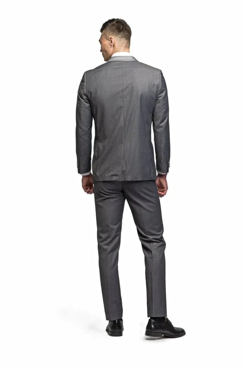 Medium Gray Peak Lapel Tuxedo