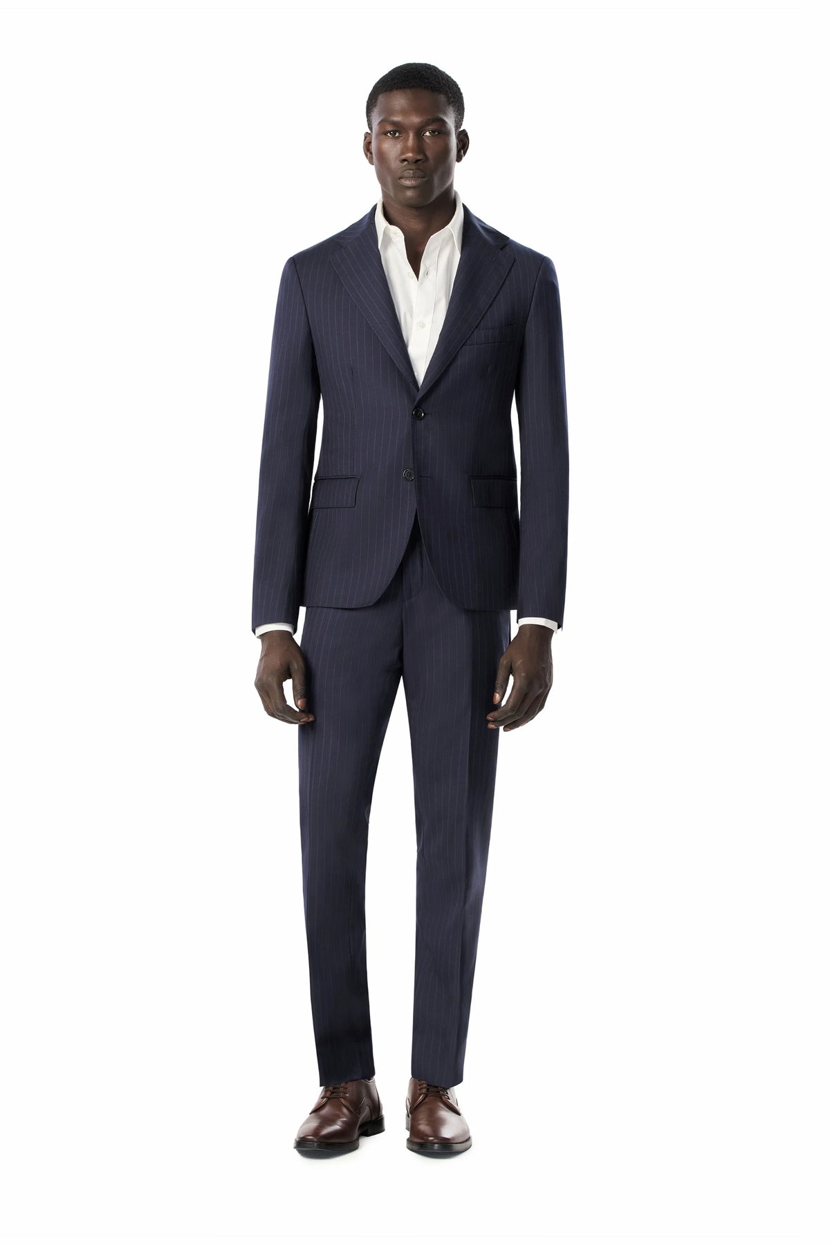 Classic Navy Pinstripe 2-Button Suit