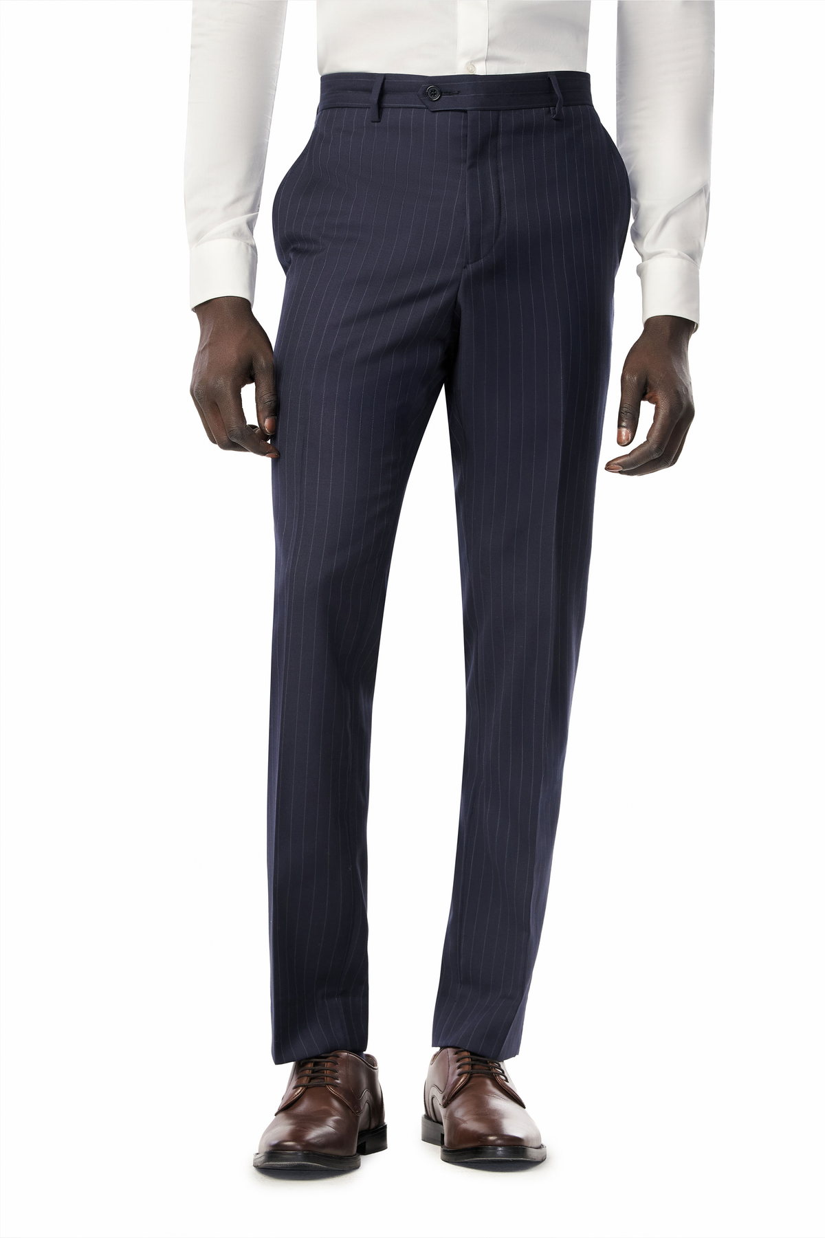 Classic Navy Pinstripe 2-Button Suit