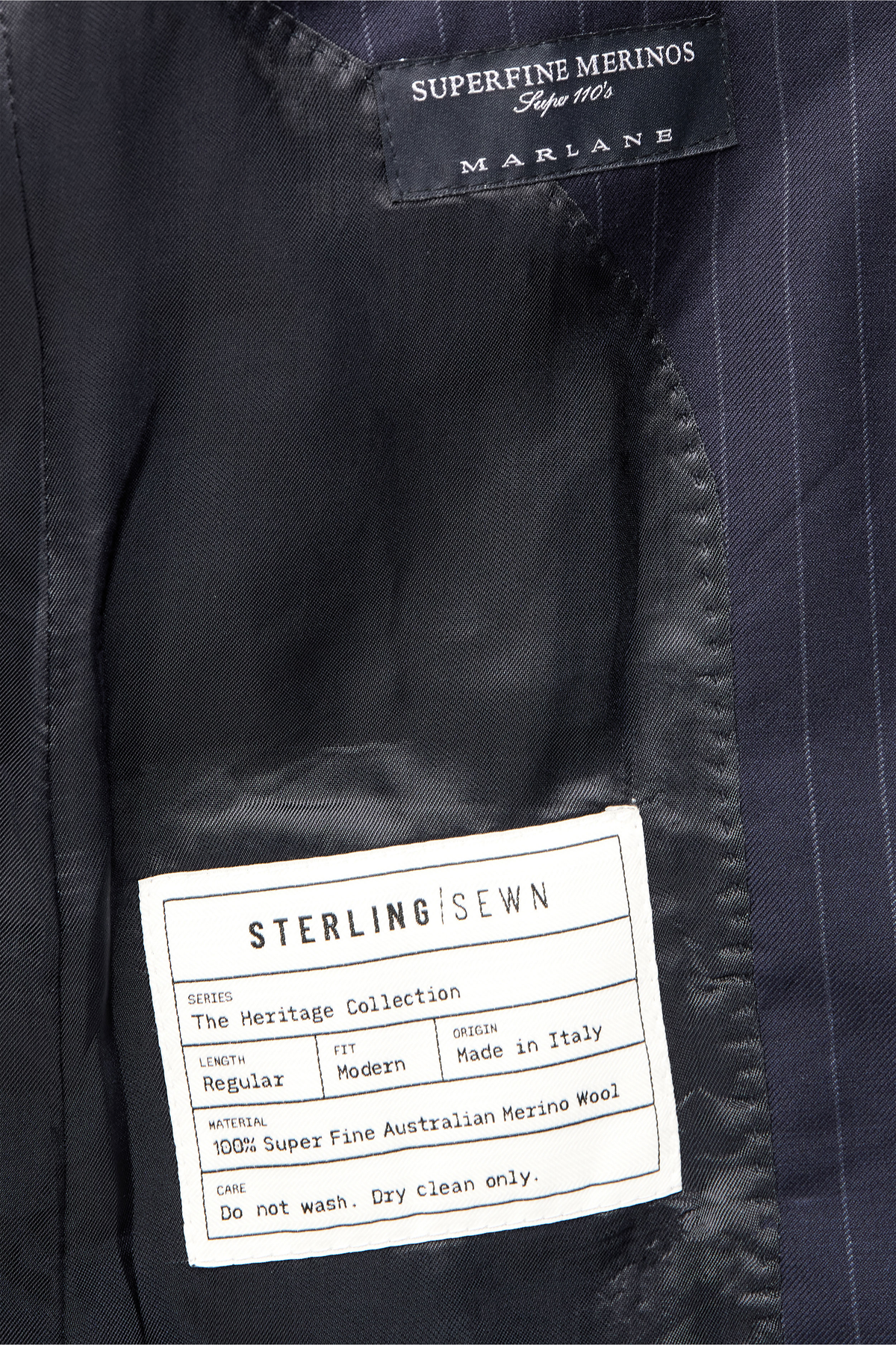 Classic Navy Pinstripe 2-Button Suit