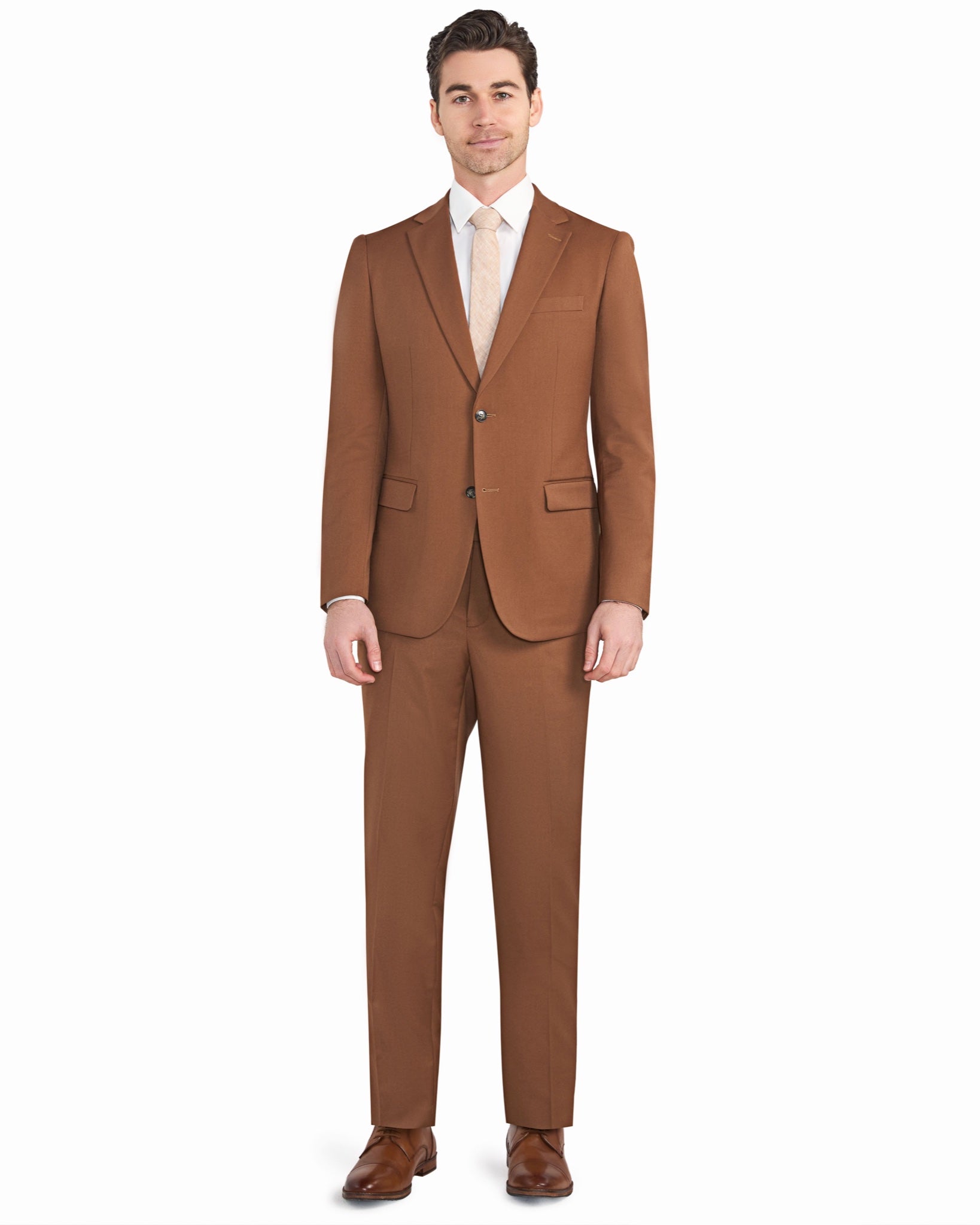 Rust Brown 2 Button Suit - view 1