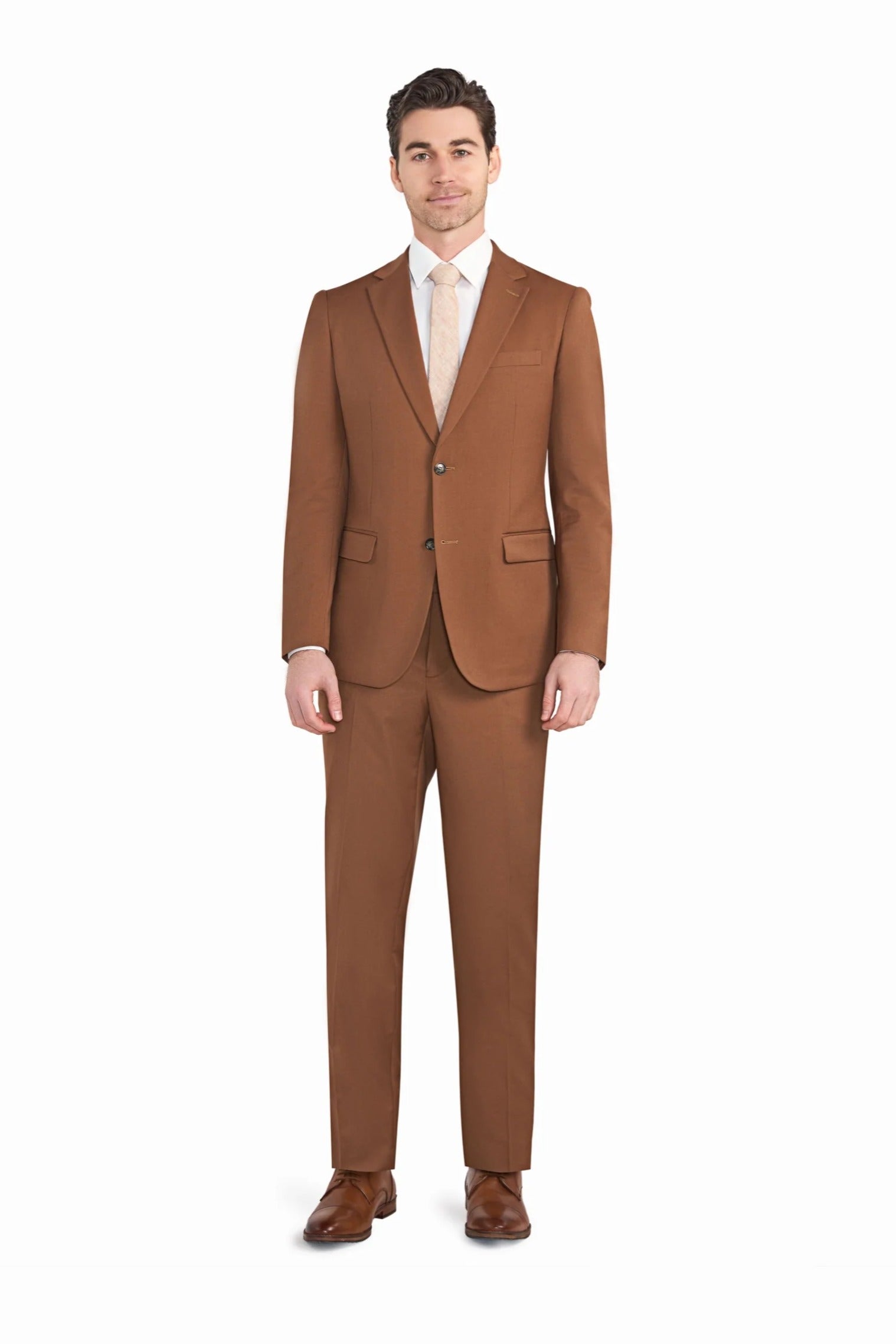 Rust Brown 2 Button Suit - view 1