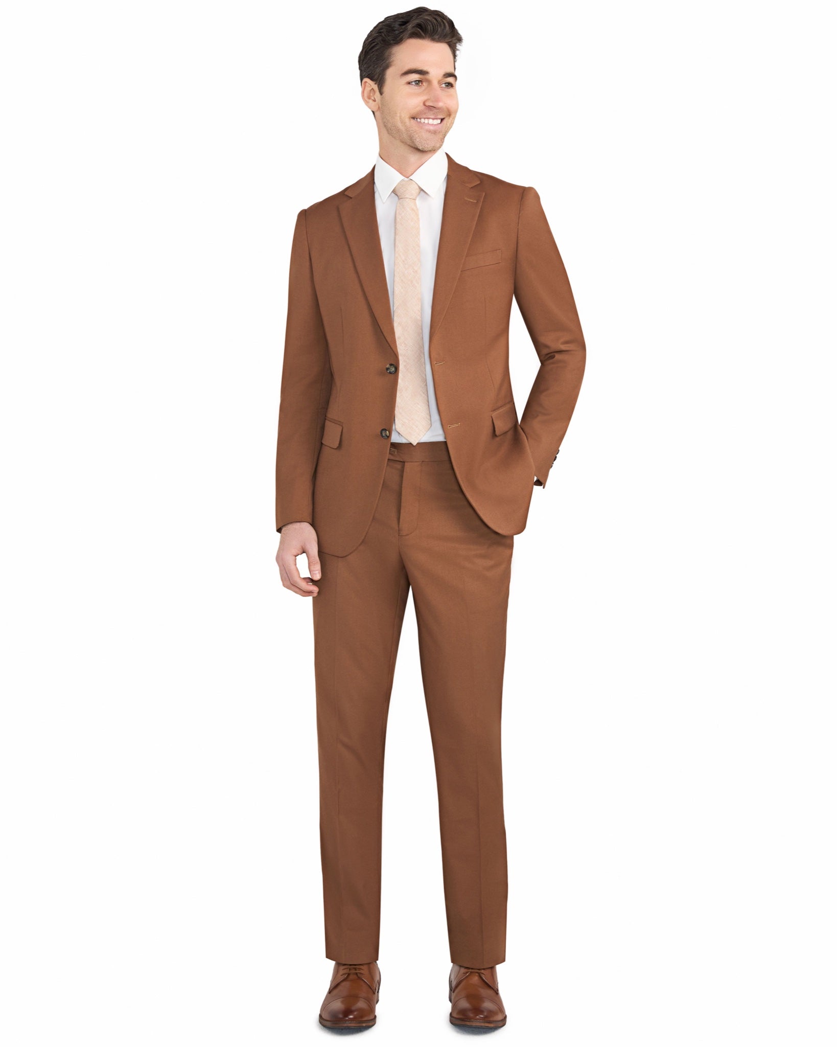 Rust Brown 2 Button Suit - view 3