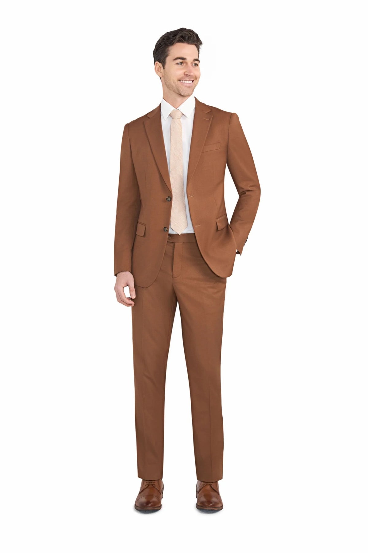 Rust Brown 2 Button Suit - view 3