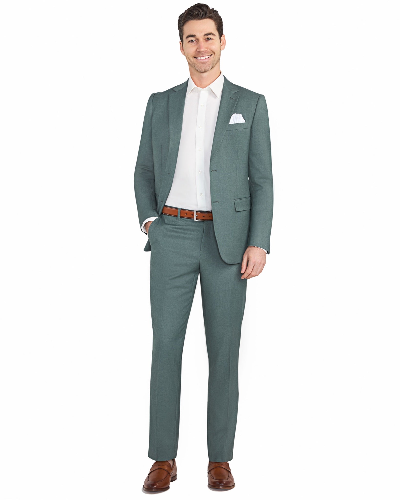 Sage Green 2 Button Suit - view 1