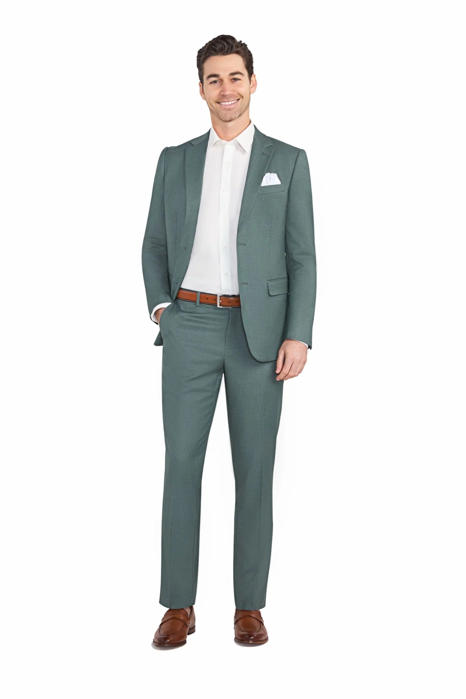 Sage Green 2 Button Suit - view 1