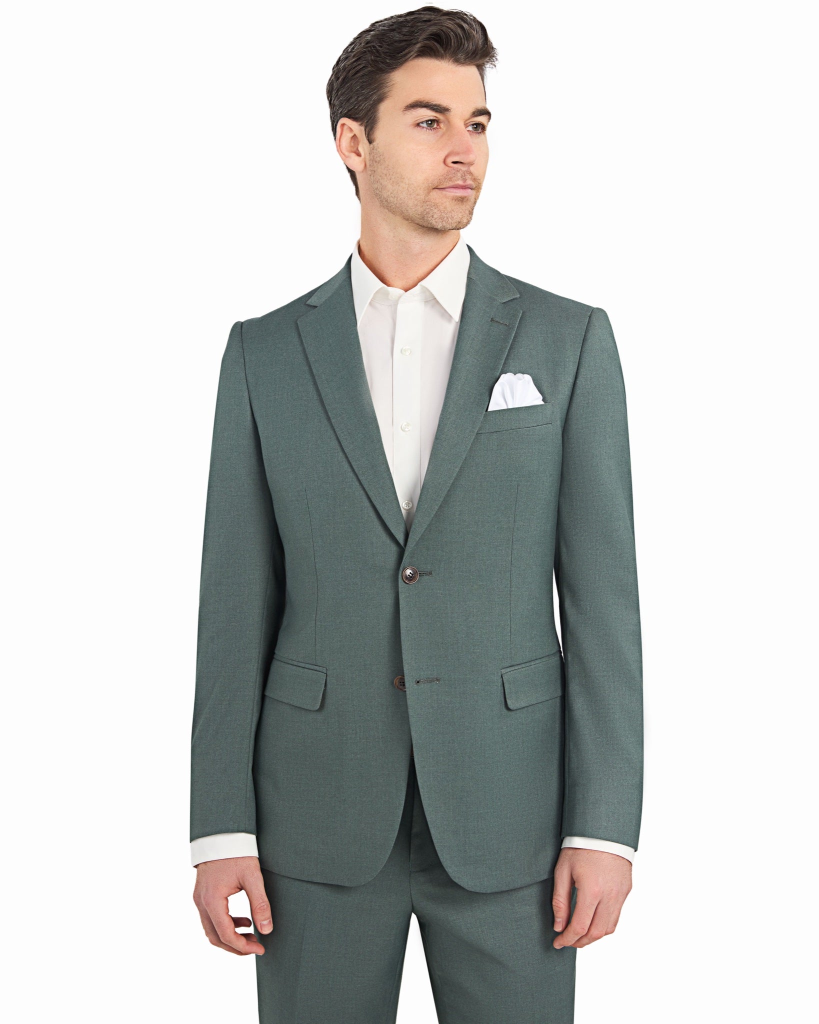 Sage Green 2 Button Suit - view 4