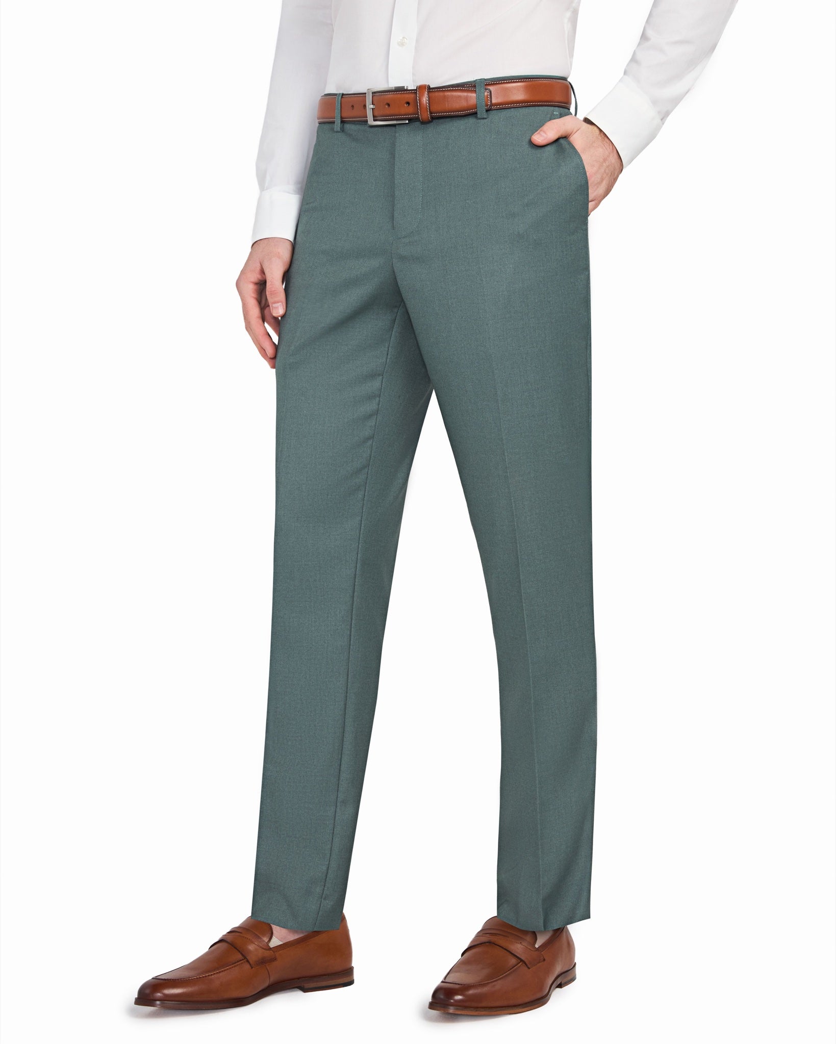 Sage Green 2 Button Suit - view 6