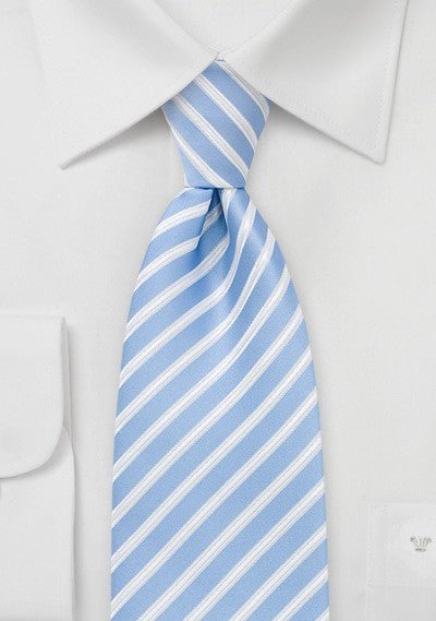 Blue Summer Striped Necktie - MenSuits