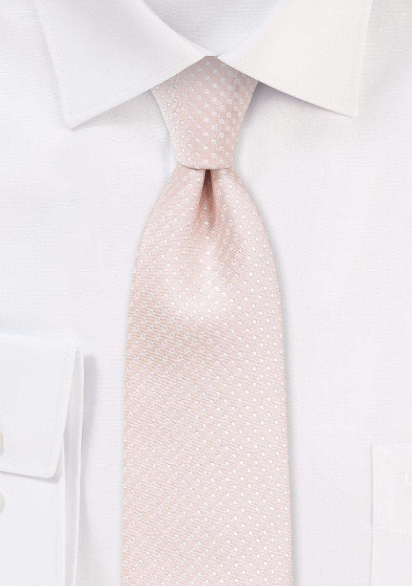 Blush Pink Pin Dot Necktie - MenSuits