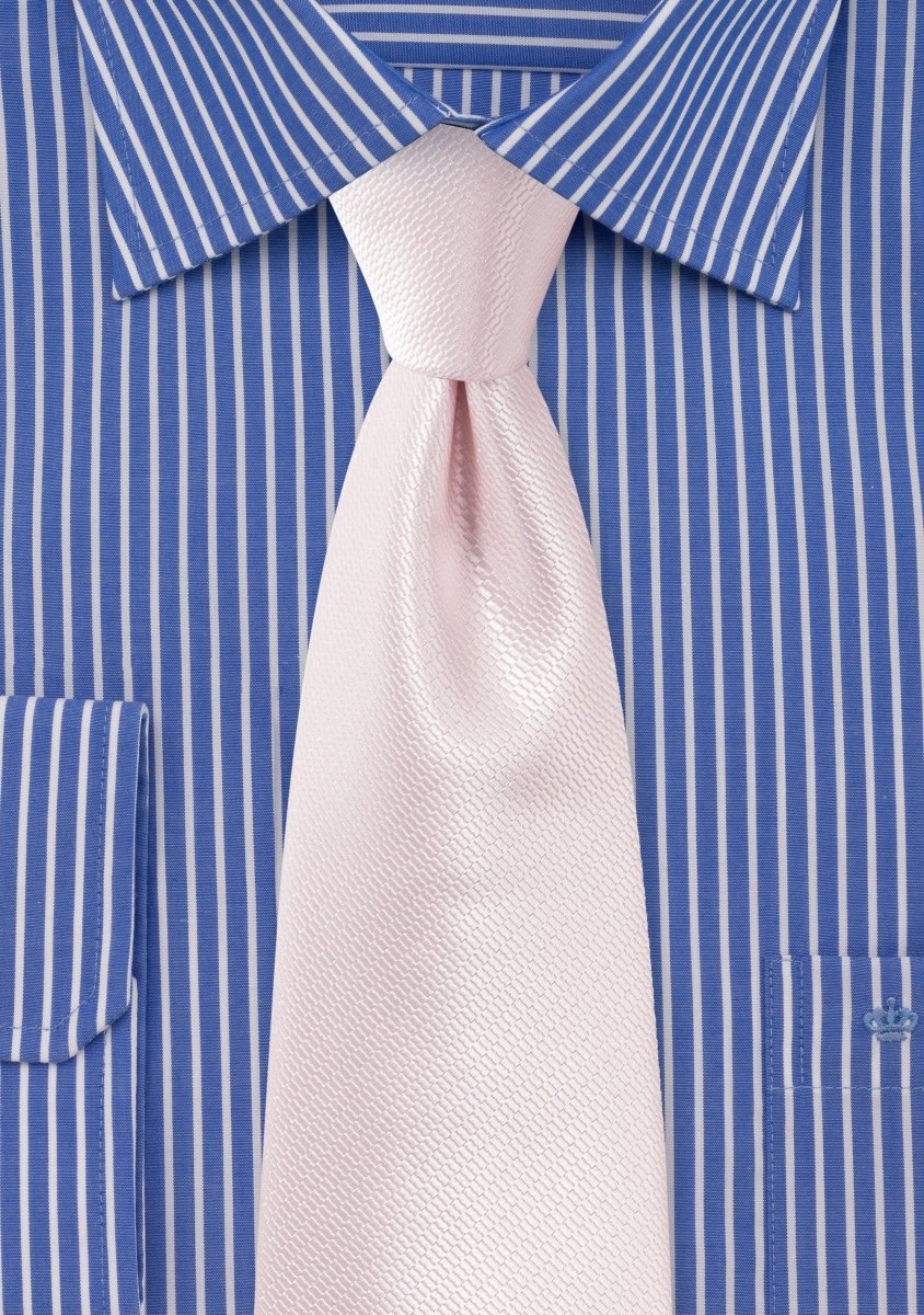 Blush Pink Small Texture Necktie - MenSuits