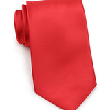 Bright Red Solid Necktie - MenSuits