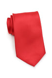 Bright Red Solid Necktie - MenSuits