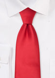 Bright Red Solid Necktie - MenSuits