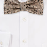 Bronze Gold Proper Paisley Bowtie - MenSuits