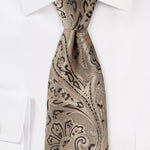 Bronze Gold Proper Paisley Necktie - MenSuits