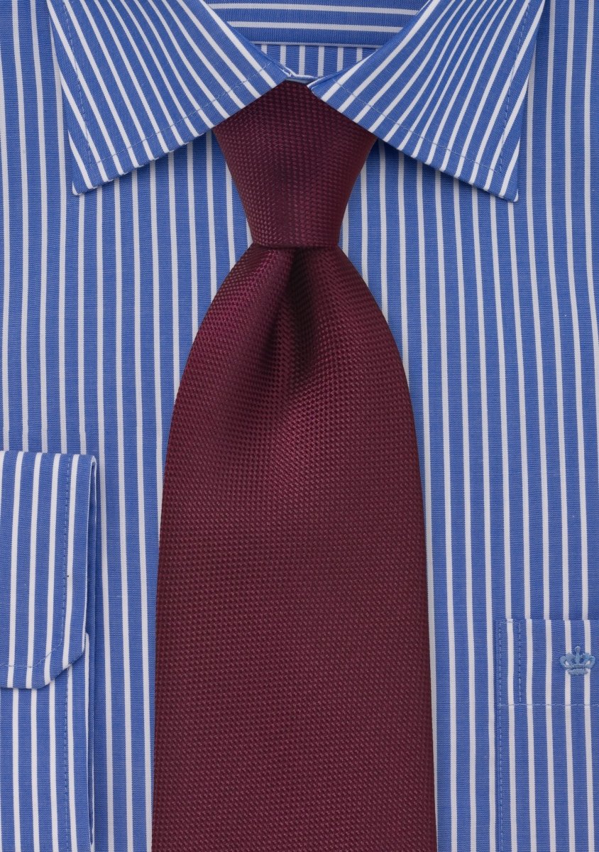 burgundy tie for mens winter wardrobe and suit