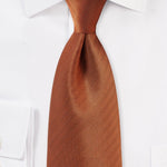 Burnt Orange Herringbone Necktie - MenSuits