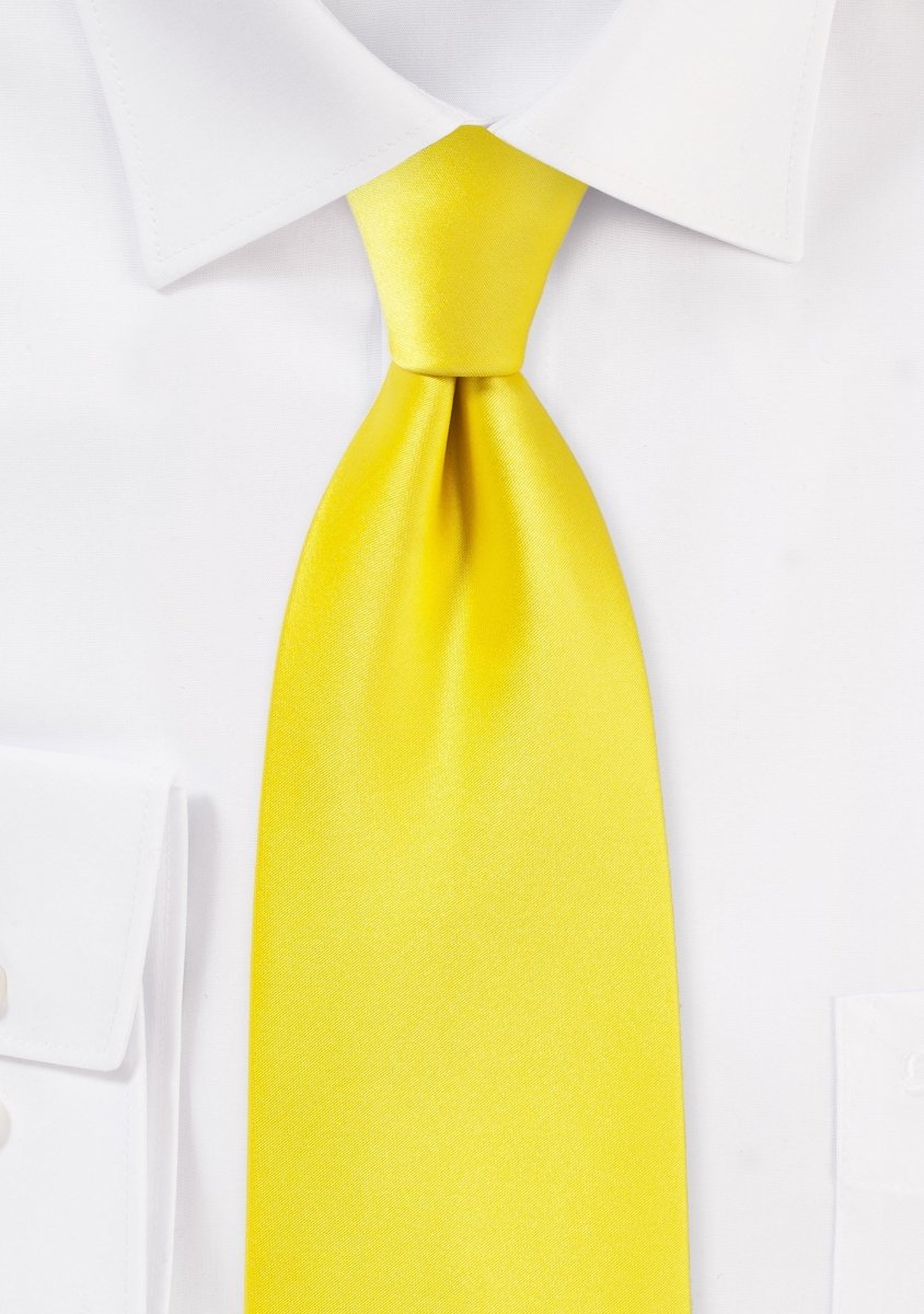 Canary Solid Necktie - MenSuits