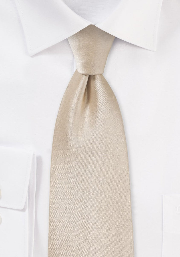 Champagne Solid Necktie - MenSuits