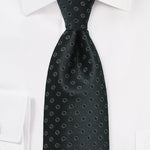 Charcoal and Black Polka Dot Necktie - MenSuits