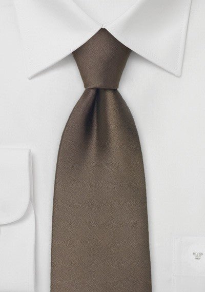 Chestnut Solid Necktie - MenSuits