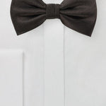 Chocolate Herringbone Bowtie - MenSuits