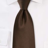 Chocolate Solid Necktie - MenSuits