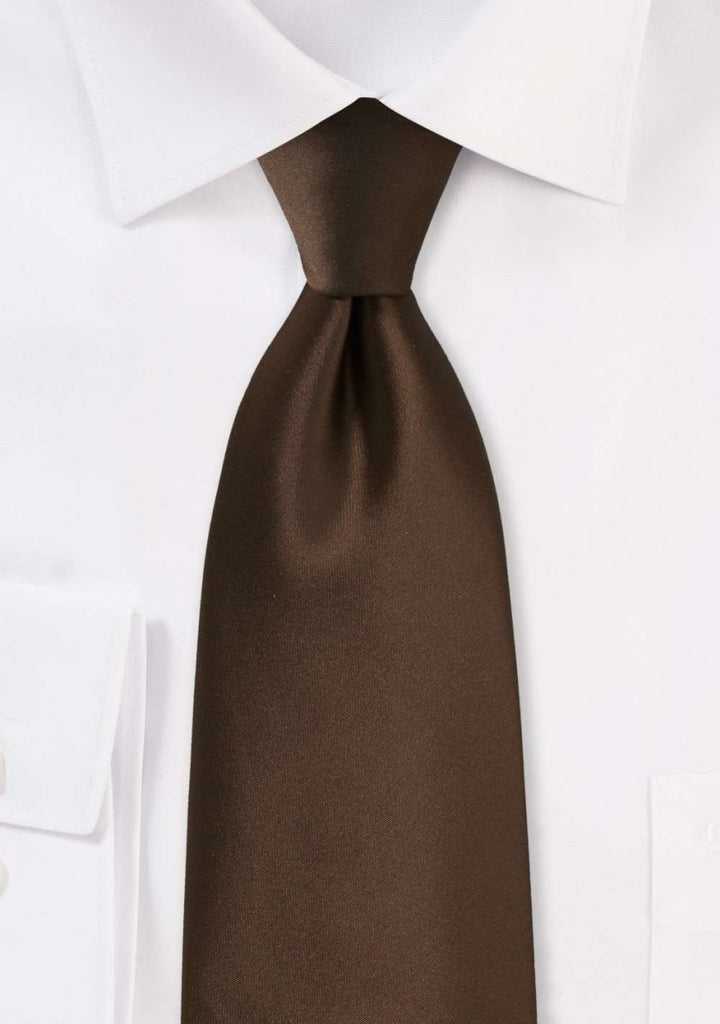 Chocolate Solid Necktie - MenSuits