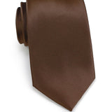 Chocolate Solid Necktie - MenSuits
