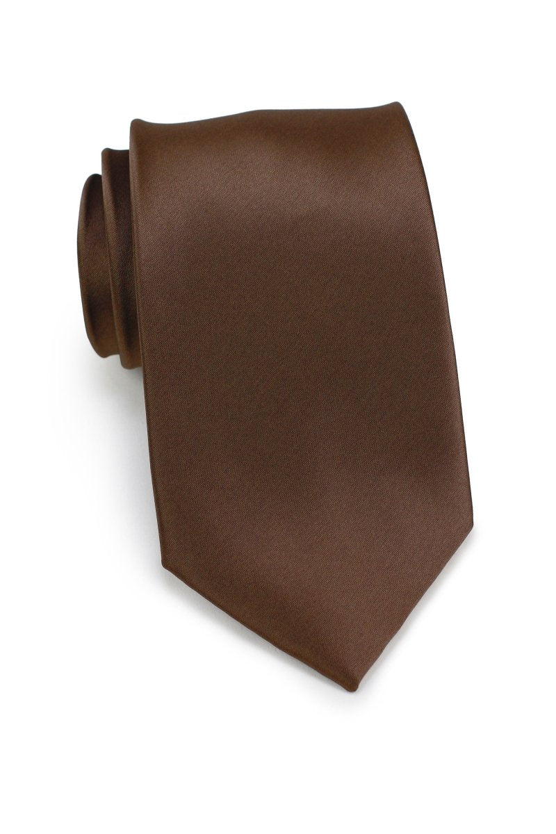 Chocolate Solid Necktie - MenSuits