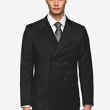 Classic Black Double Breast Suit - MenSuits