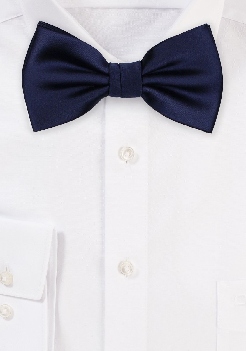 Classic Blue Solid Bowtie - MenSuits