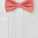 Coral Pin Dot Bowtie - MenSuits