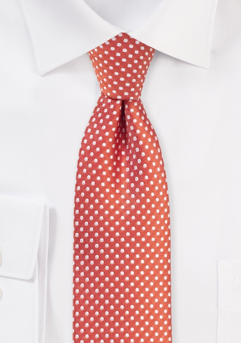 Coral Pin Dot Necktie - MenSuits