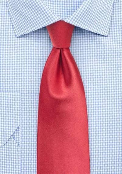 Coral Solid Necktie - MenSuits