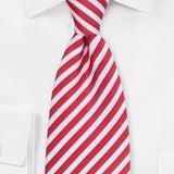 Cranberry Summer Striped Necktie - MenSuits