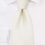 Cream Solid Necktie - MenSuits
