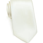 Cream Solid Necktie - MenSuits