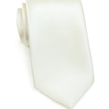 Cream Solid Necktie - MenSuits