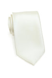 Cream Solid Necktie - MenSuits