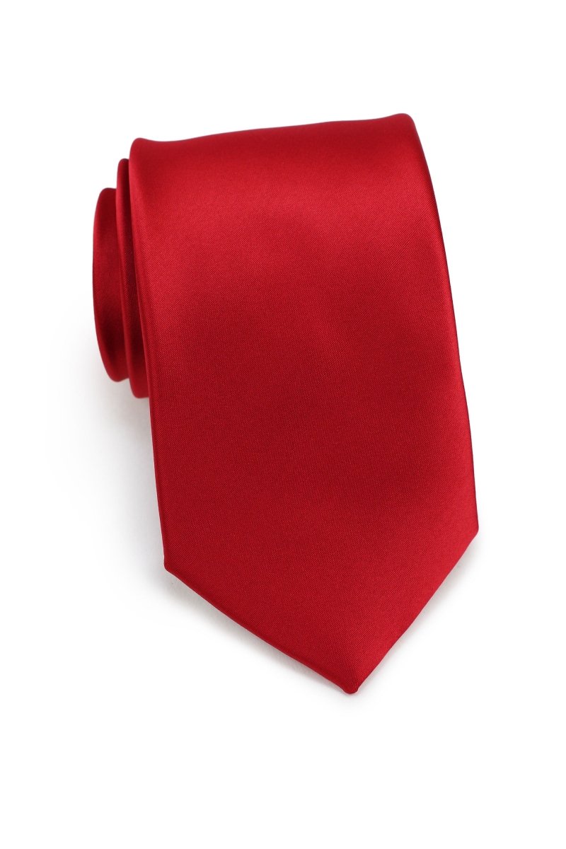 Crimson Solid Necktie - MenSuits