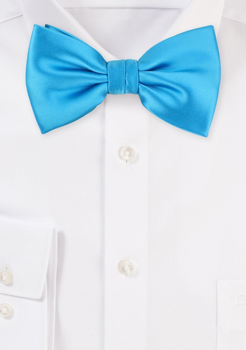 Cyan Solid Bowtie - MenSuits