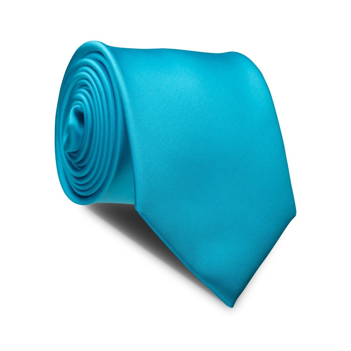 Cyan Solid Necktie - MenSuits