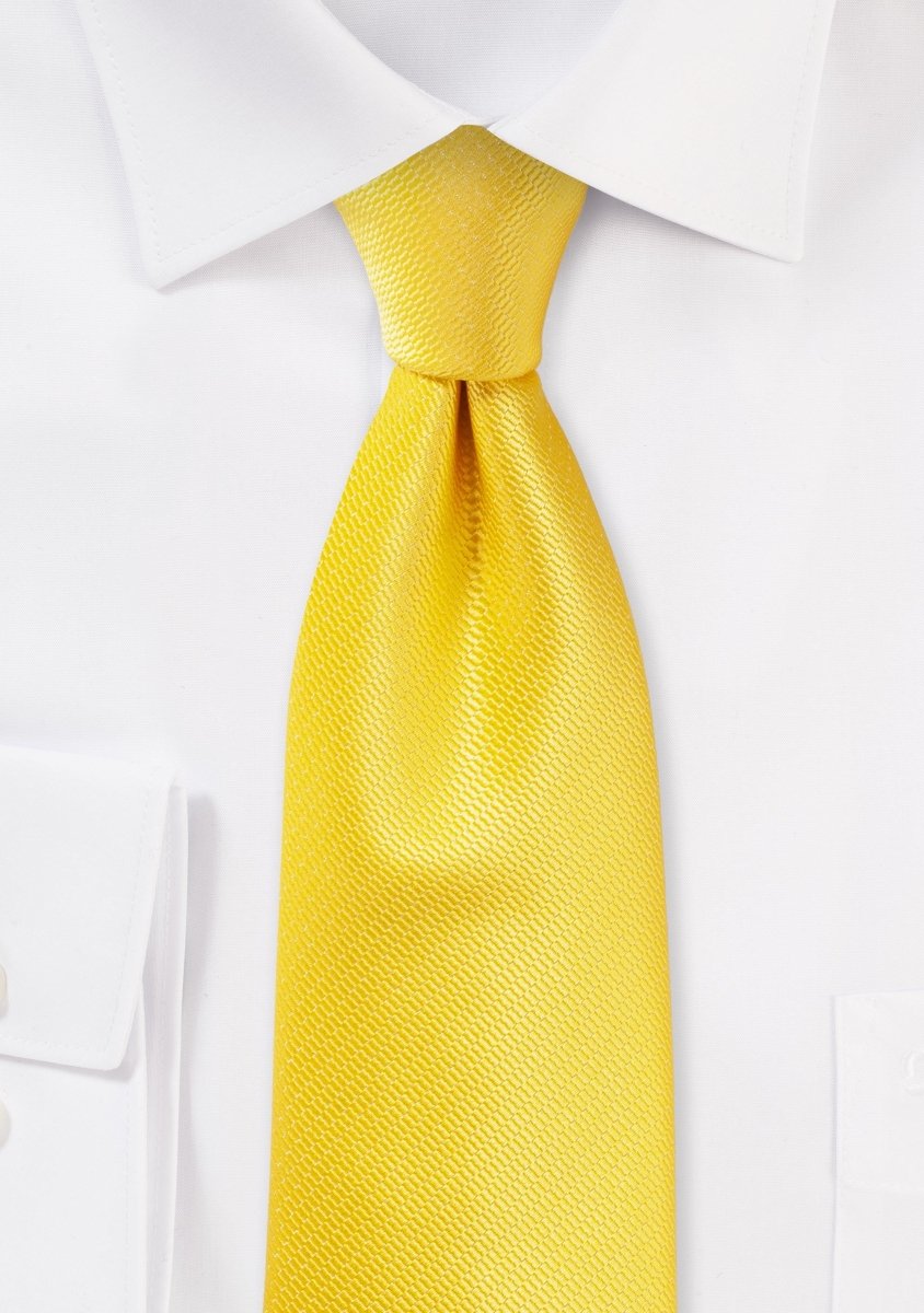 Daffodil Small Texture Necktie - MenSuits