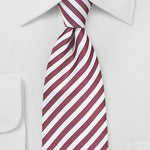 Deep Claret Summer Striped Necktie - MenSuits