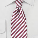 Deep Claret Summer Striped Necktie - MenSuits