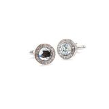 Denim Blue Crystal Cufflinks - MenSuits